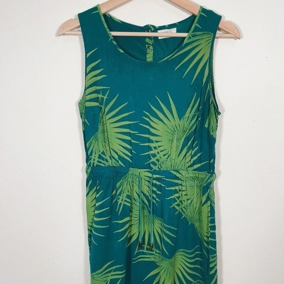 NUMPH | BOHO PALM LEAF SLEEVELESS DRESS - Picture 3 of 10